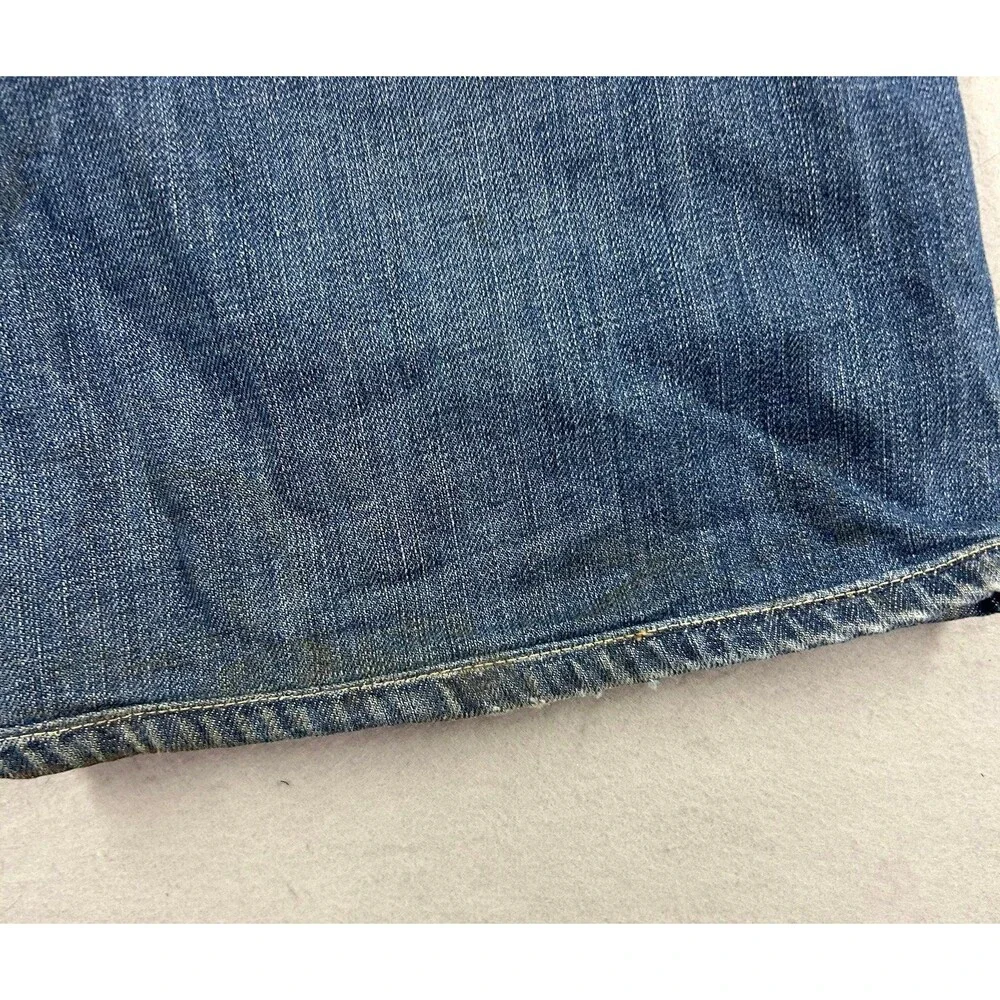 Vintage True Religion Billy Jeans Mens Blue Embroidered Denim Made USA 33